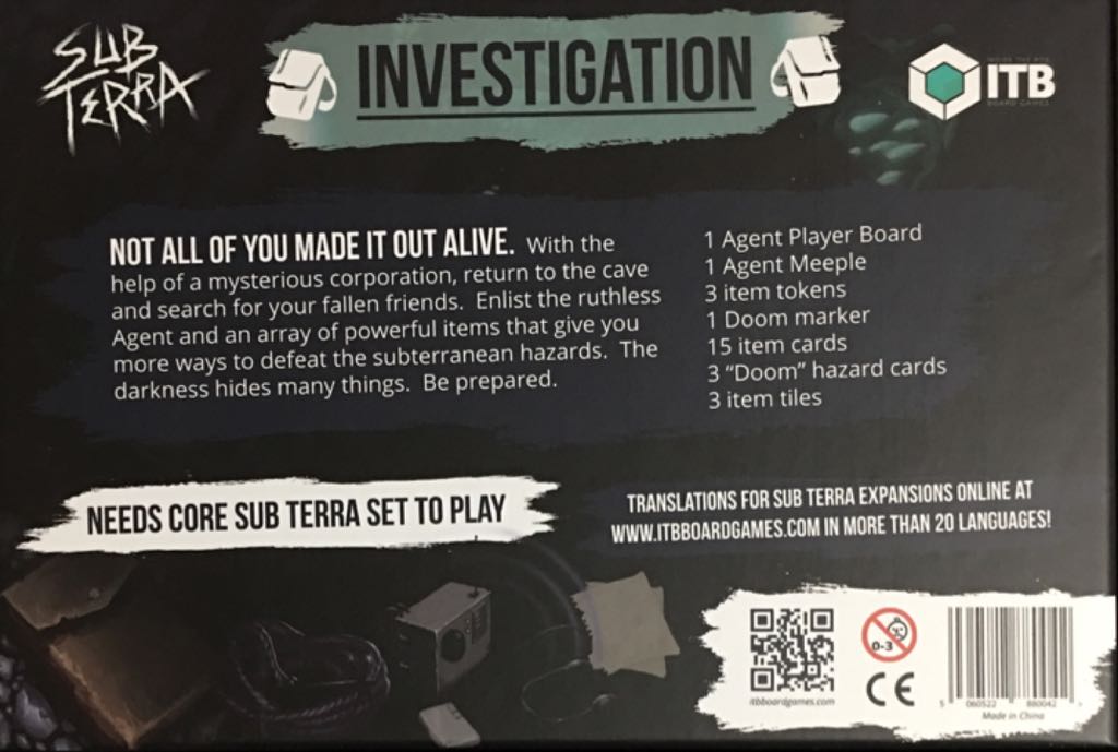 Subterra - Investigation  (1-6) board game collectible [Barcode 5060522880042] - Main Image 2