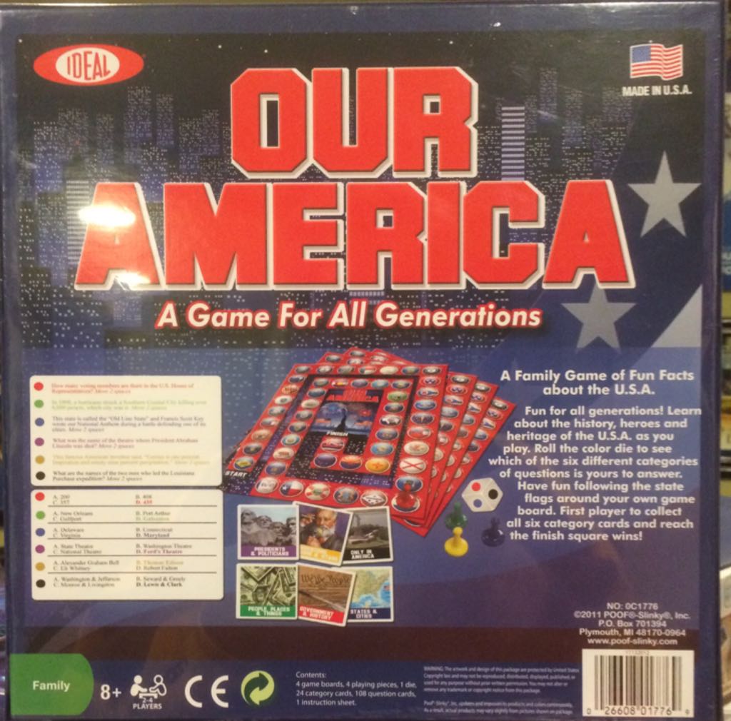Our America  (2-4) board game collectible [Barcode 026608017769] - Main Image 2