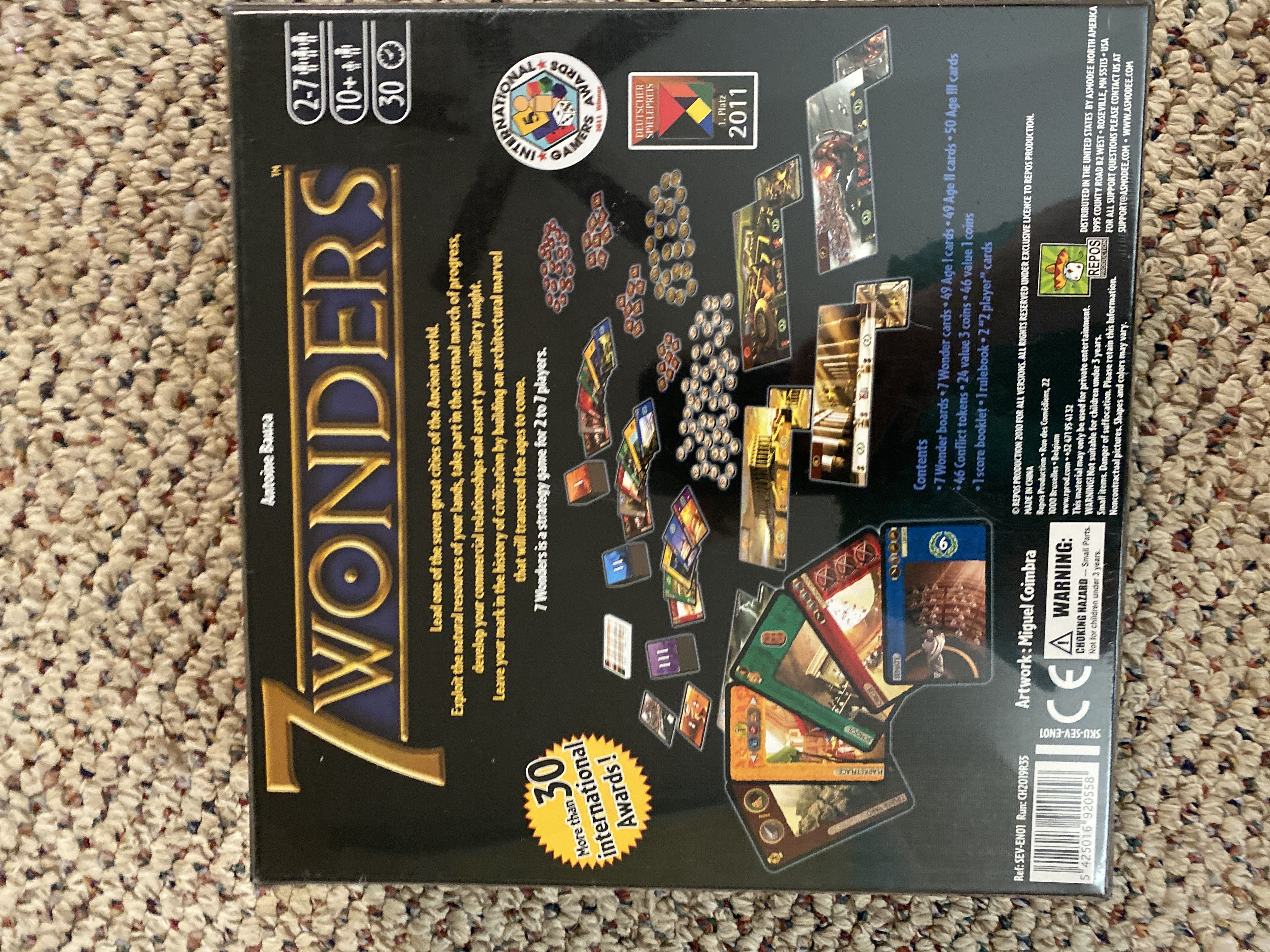 7 Wonders  (2-7) board game collectible [Barcode 5425016920558] - Main Image 2