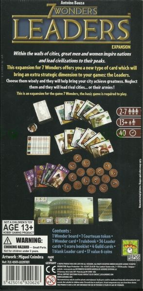 7 Wonders: Leaders  (3, 4, 5, 6, 7) board game collectible [Barcode 5425016920619] - Main Image 2