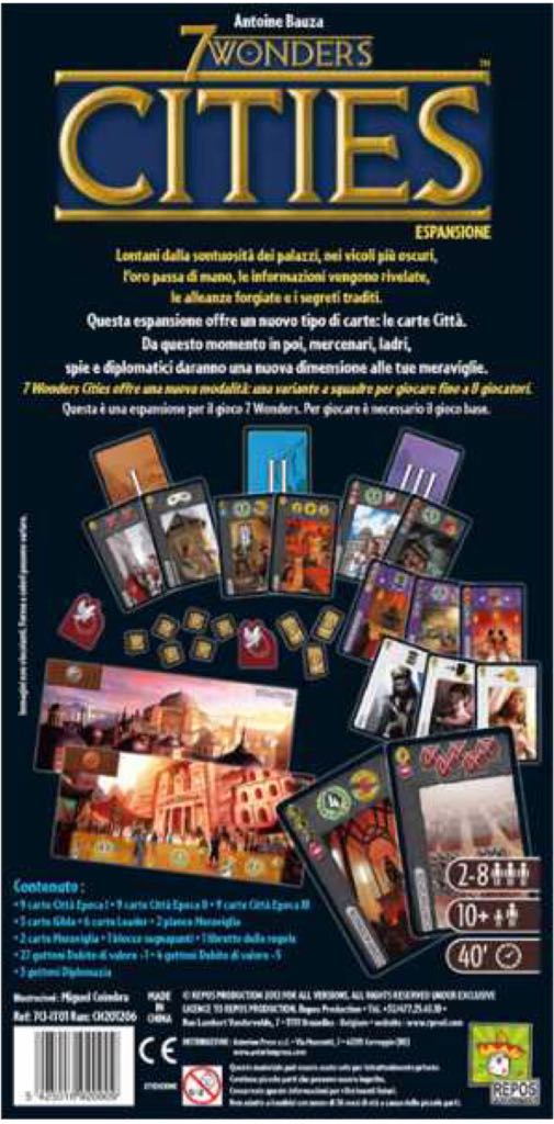 7 WONDERS: CITIES Card Game Expansion  (2-8) board game collectible [Barcode 5425016920879] - Main Image 2