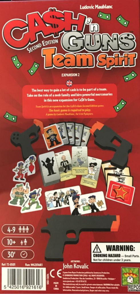 Cash ’N Guns: Team Spirit Board Game  (4-9) board game collectible [Barcode 5425016921616] - Main Image 2