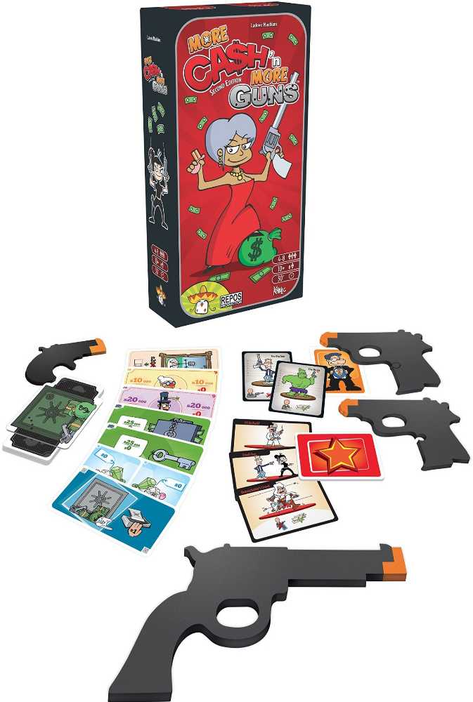 Cash ’N Guns: More Cash More Guns - Expansion  (4-8) board game collectible [Barcode 5425016923986] - Main Image 3