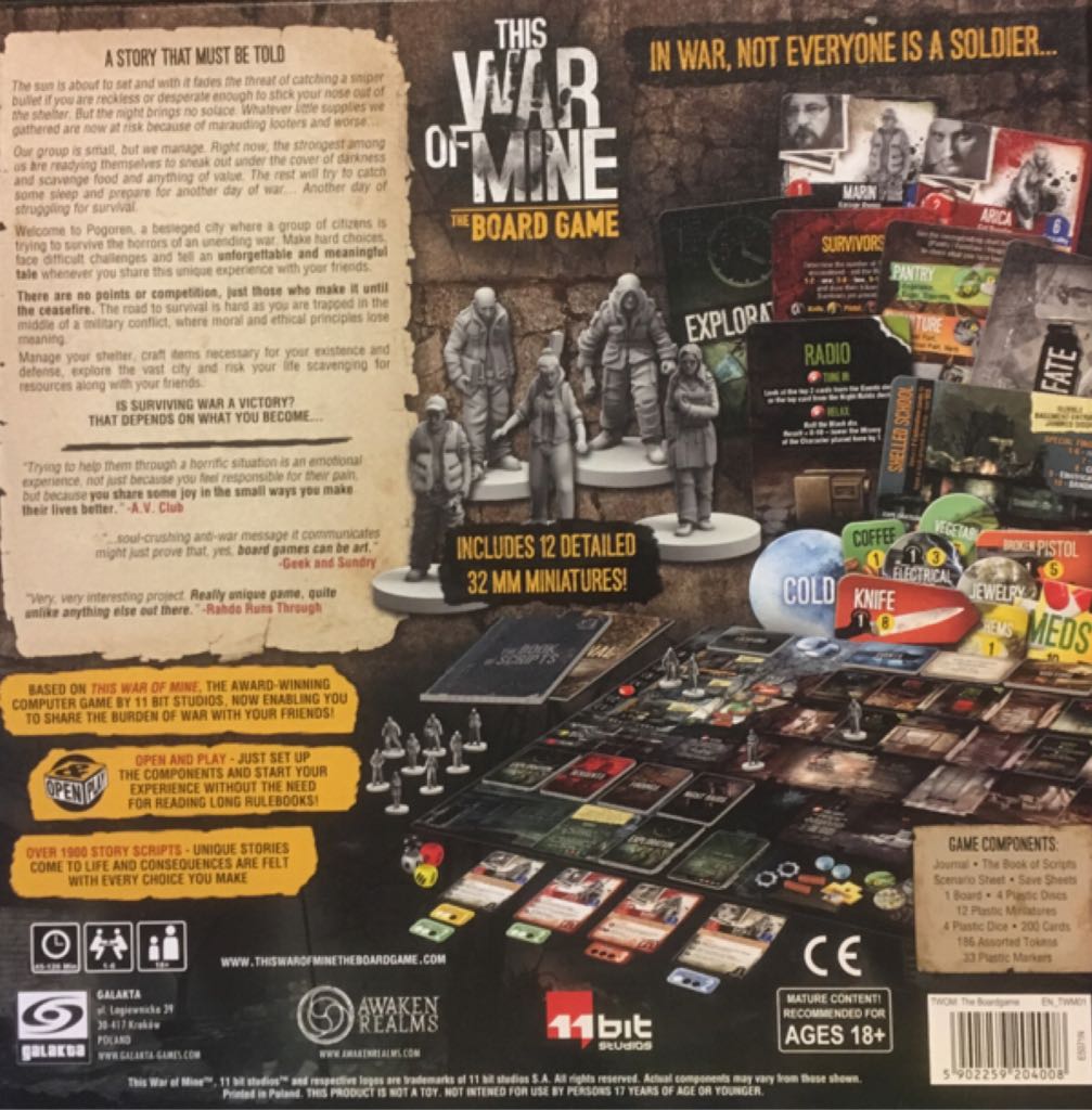 This War Of Mine: The Board Game  (1 to 6) board game collectible [Barcode 5902259204008] - Main Image 2