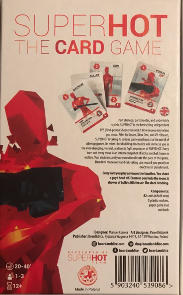 SUPERHOT: The Card Game  (1-3) board game collectible [Barcode 5903240539086] - Main Image 2
