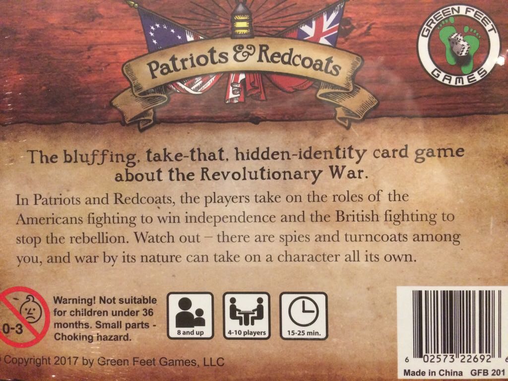 Patriots & Redcoats   (4-10) board game collectible [Barcode 602573226926] - Main Image 2
