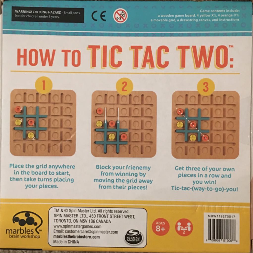 Tic Tac Two  (2) board game collectible [Barcode 608938019066] - Main Image 2