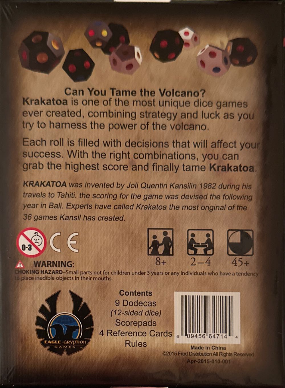 Krakatoa  (2-4) board game collectible [Barcode 609456647144] - Main Image 2