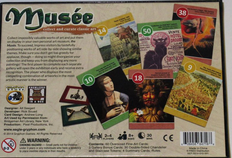 Musée  (2-4) board game collectible [Barcode 609456647168] - Main Image 2
