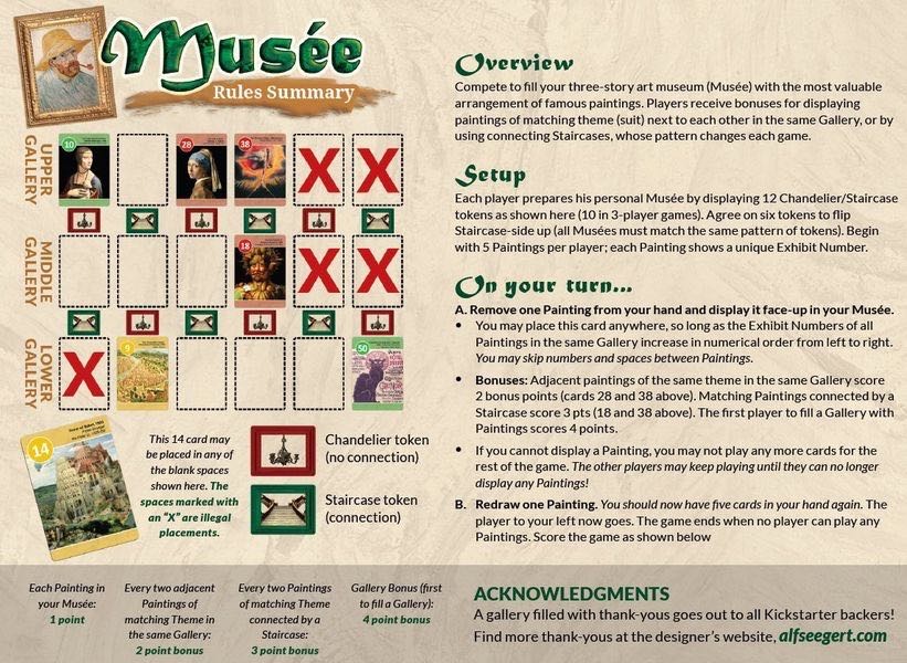 Musée  (2-4) board game collectible [Barcode 609456647168] - Main Image 3
