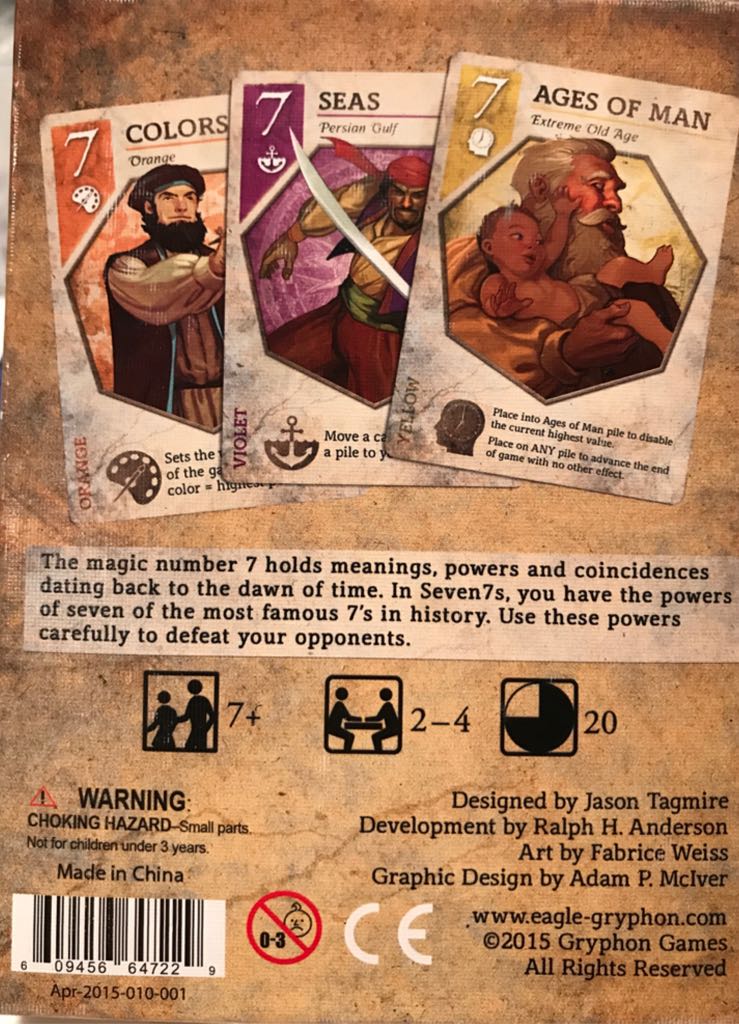 Seven7s  (2-4) board game collectible [Barcode 609456647229] - Main Image 2