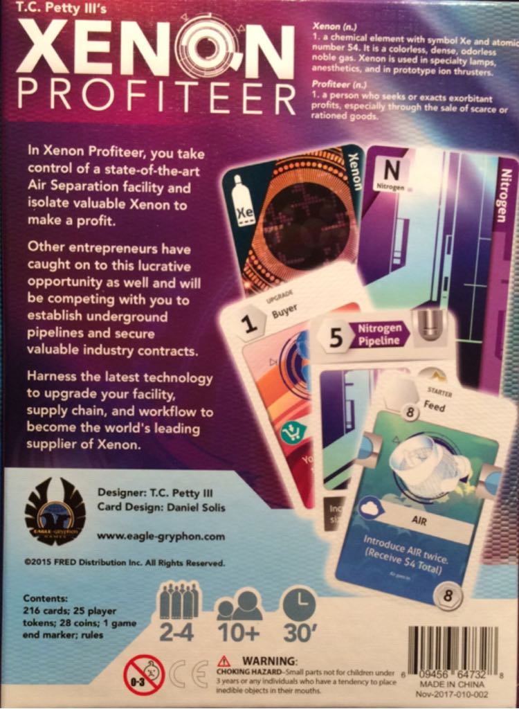 Xenon Profiteer  (2-4) board game collectible [Barcode 609456647328] - Main Image 2