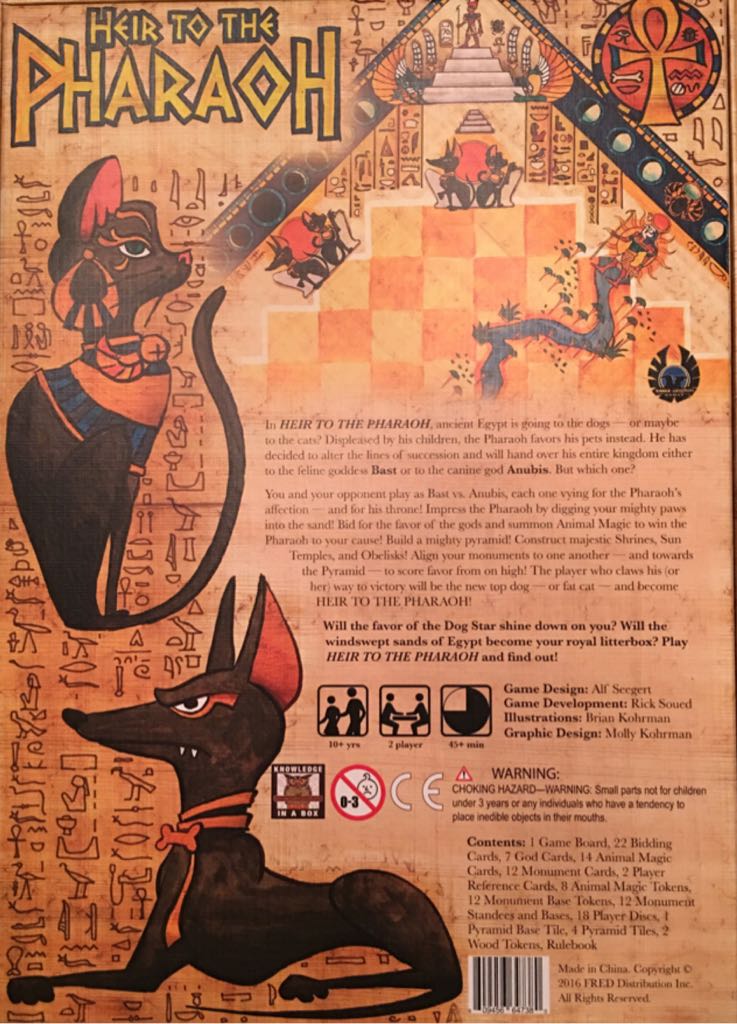 Heir to the Pharaoh  (2) board game collectible [Barcode 609456647380] - Main Image 2