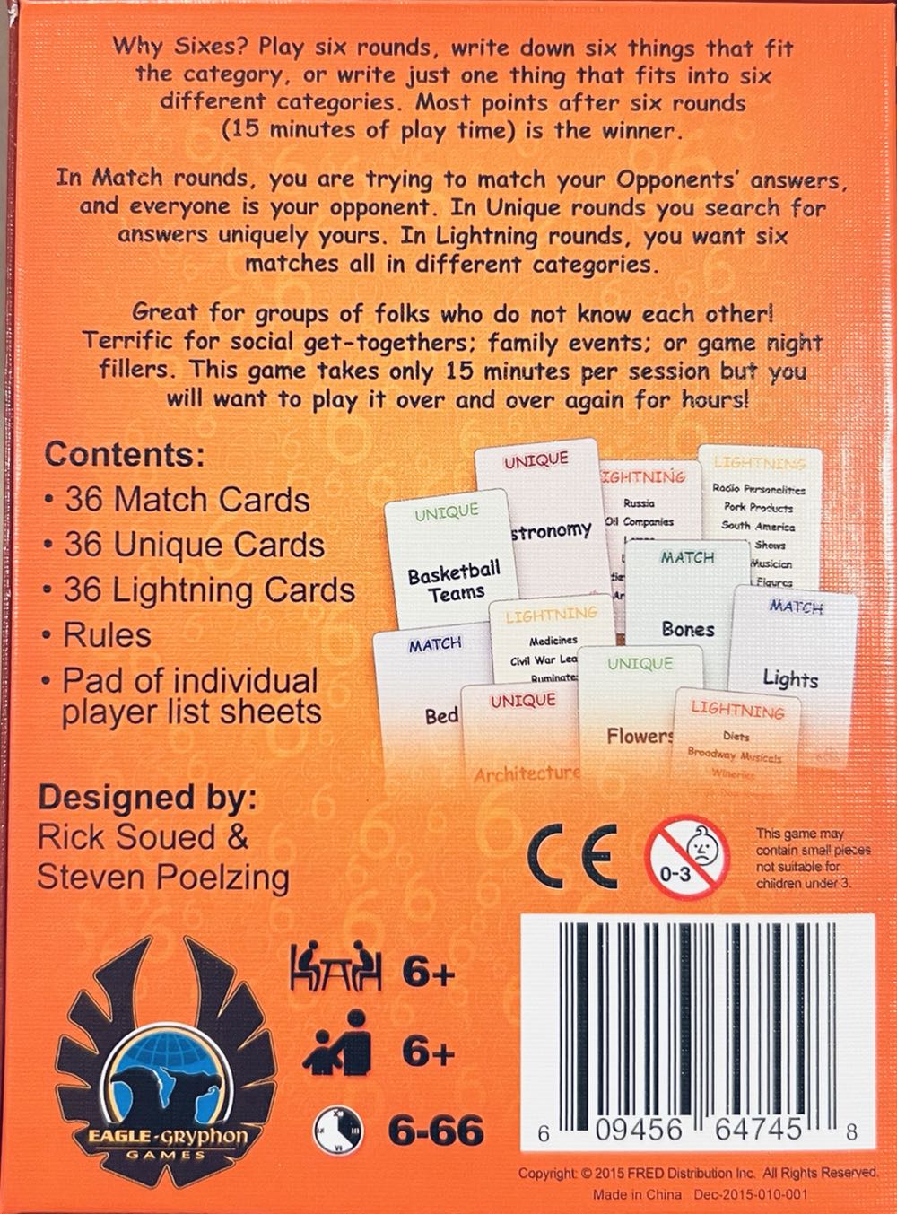 SiXes  (3-8) board game collectible [Barcode 609456647458] - Main Image 2