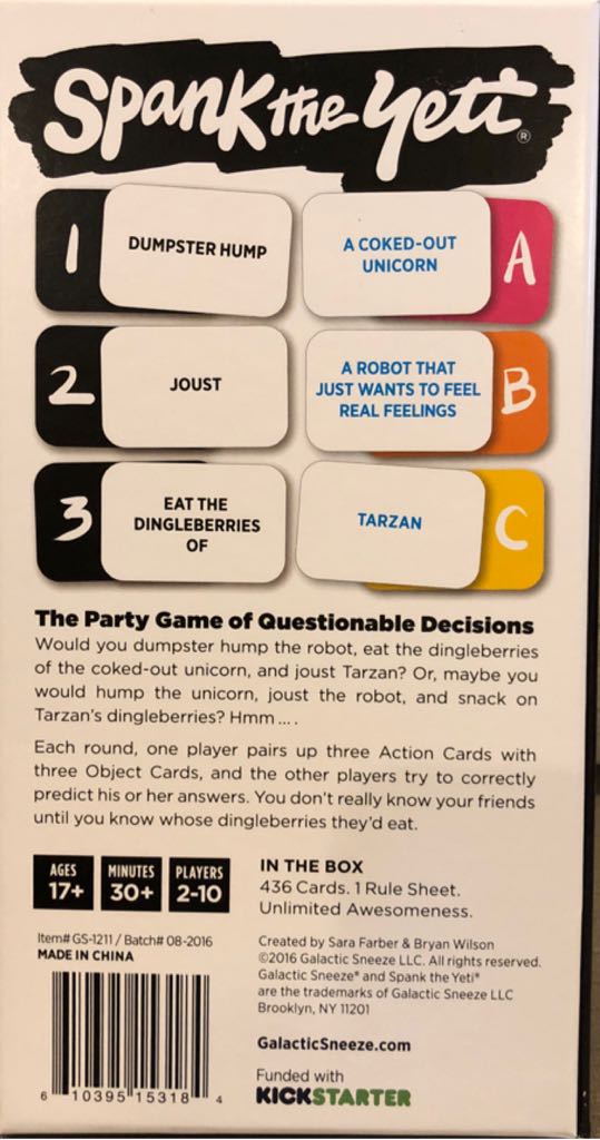 Spank The Yeti  (2+) board game collectible [Barcode 610395153184] - Main Image 2