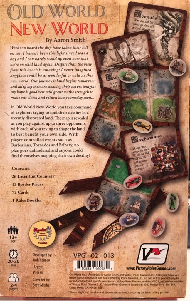 Old World, New World  (2 to 4) board game collectible [Barcode 610585960981] - Main Image 2