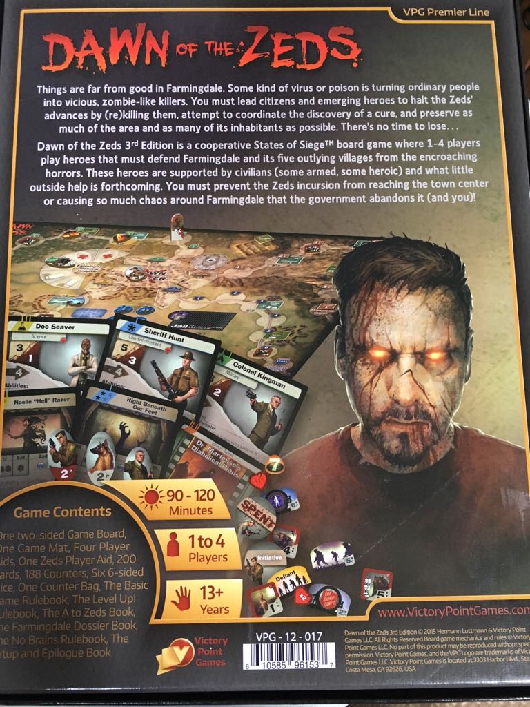 Dawn Of The Zeds  (1-4) board game collectible [Barcode 610585961537] - Main Image 2