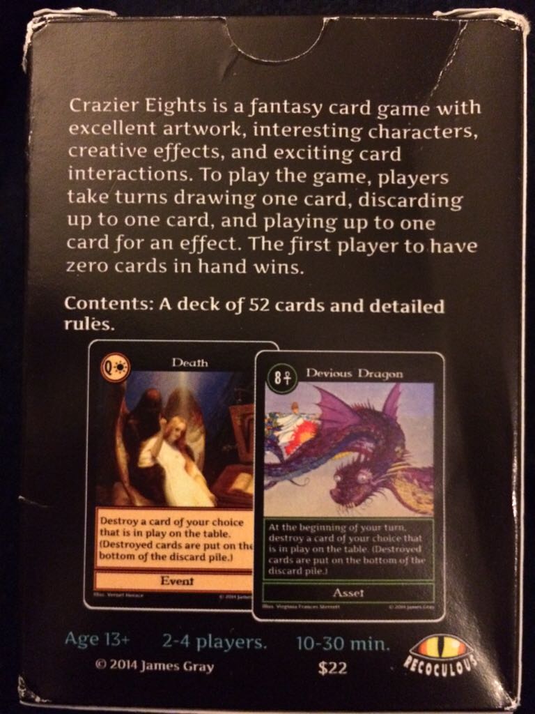 Crazier Eights  (2-4) board game collectible [Barcode 612524999984] - Main Image 2