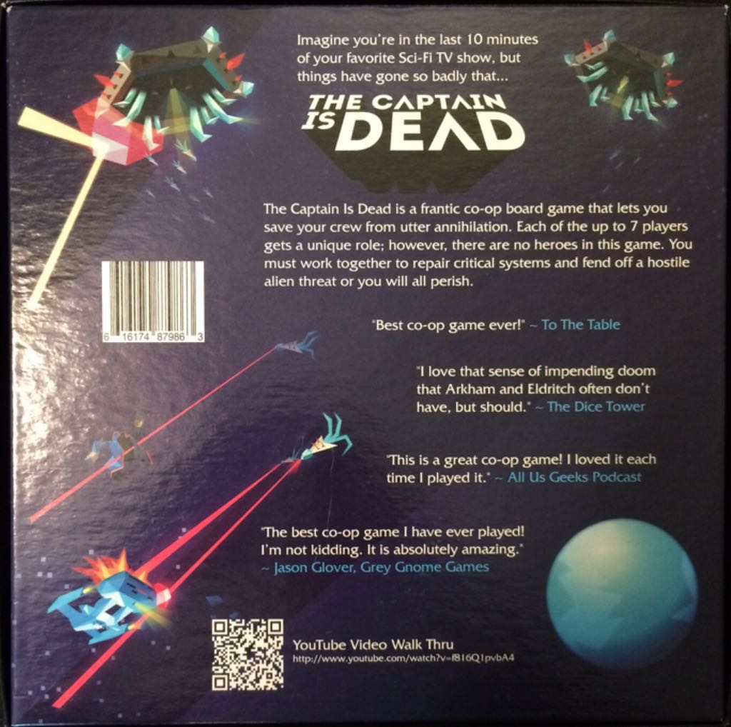 The Captain Is Dead  (2-7) board game collectible [Barcode 616174879863] - Main Image 2