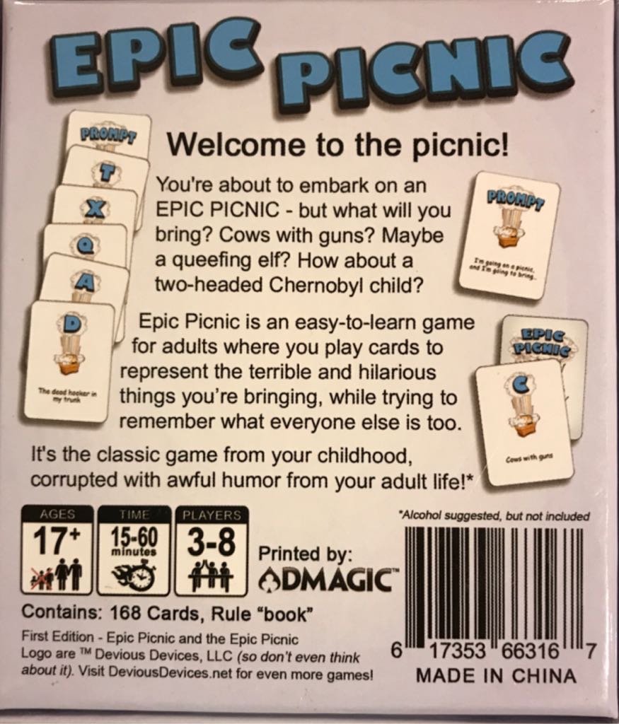 Epic Picnic  (3-8) board game collectible [Barcode 617353663167] - Main Image 2