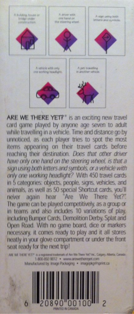 Are We There Yet?  (1-99) board game collectible [Barcode 620890001002] - Main Image 2