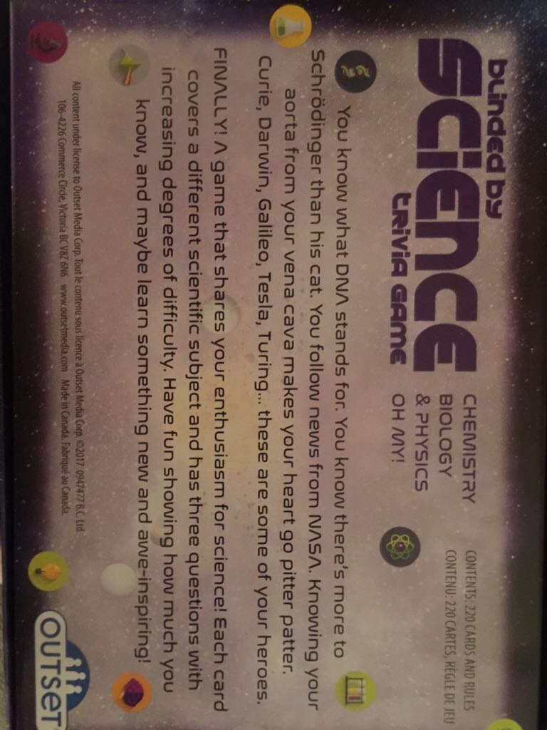 Blinded By Science  (2+ Players) board game collectible [Barcode 625012133470] - Main Image 2