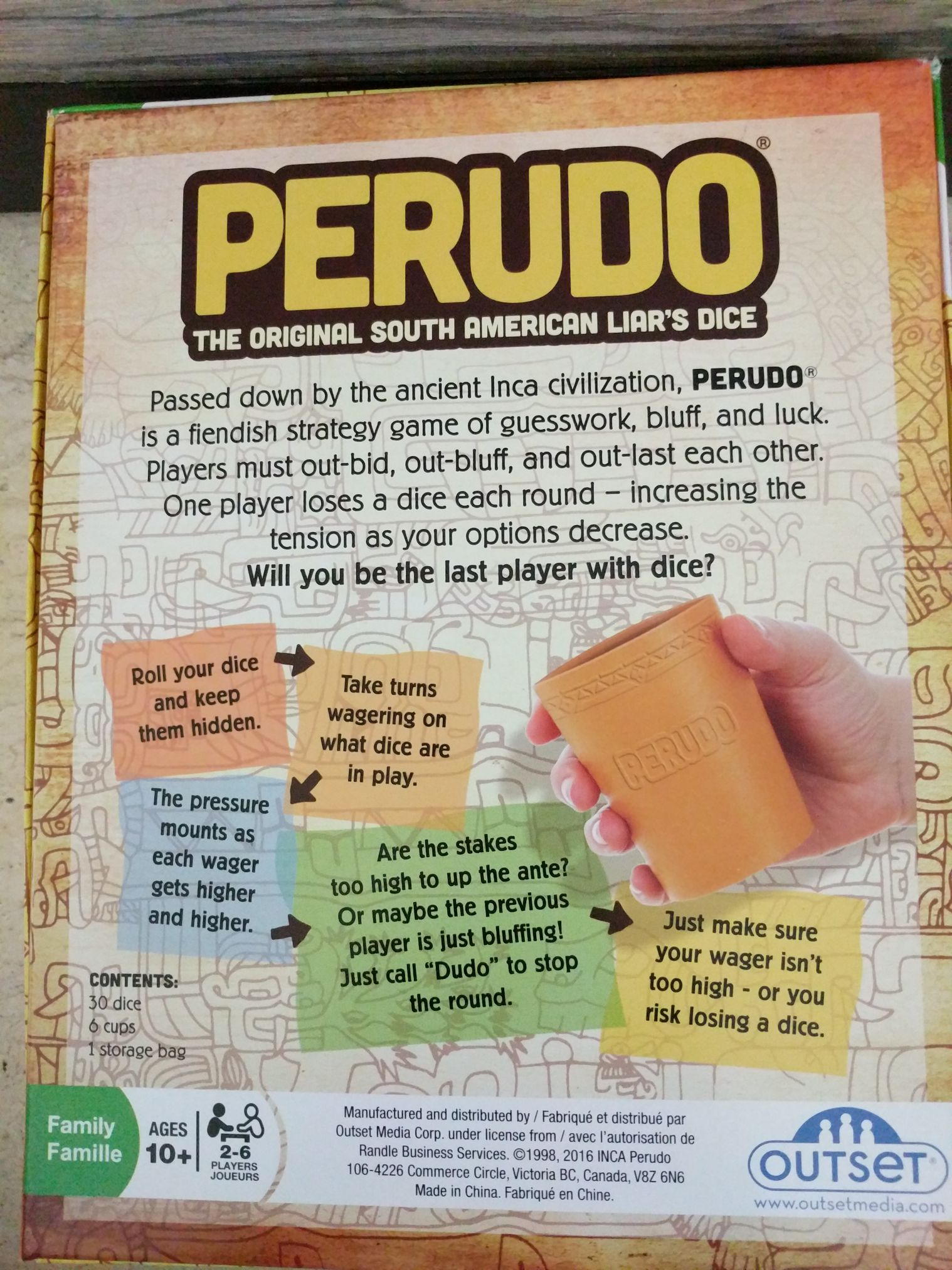 Perudo  (2 to 6) board game collectible [Barcode 625012194105] - Main Image 2