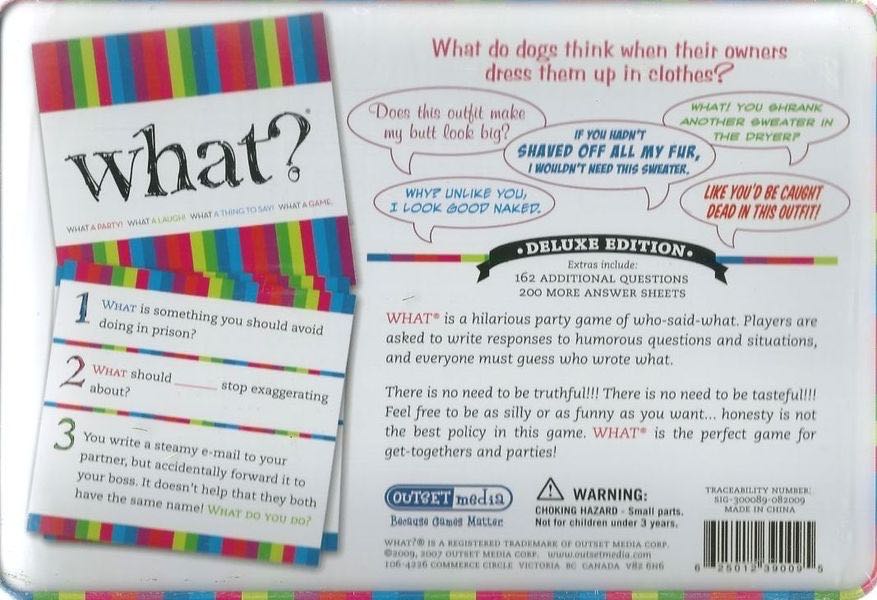 What?  (5-17) board game collectible [Barcode 625012393997] - Main Image 3