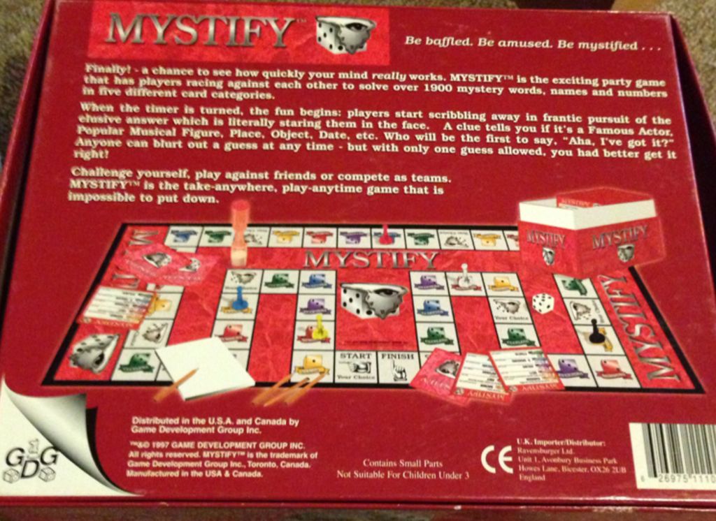 Mystify  (2-20) board game collectible [Barcode 626975111017] - Main Image 2