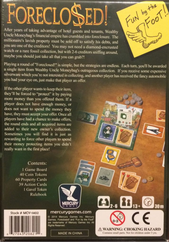 Foreclosed  (2-6) board game collectible [Barcode 627843208211] - Main Image 2