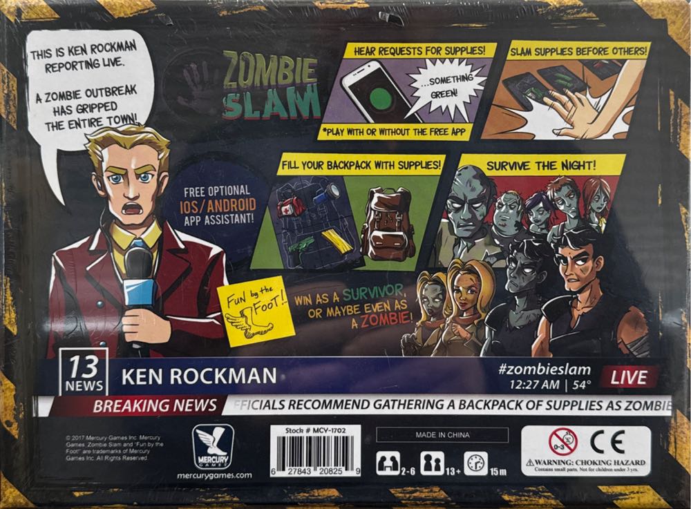 Zombie Slam  (2-6) board game collectible [Barcode 627843208259] - Main Image 2
