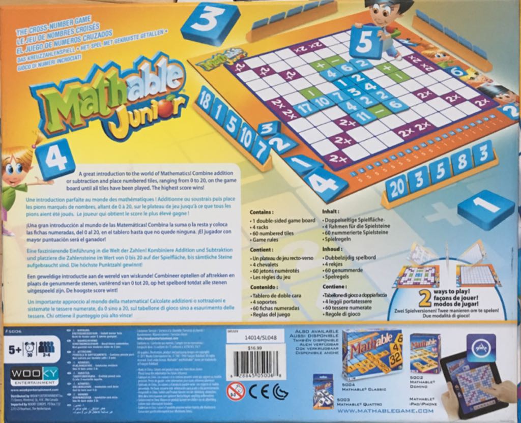 Mathable Junior  (2-4) board game collectible [Barcode 628845050068] - Main Image 2