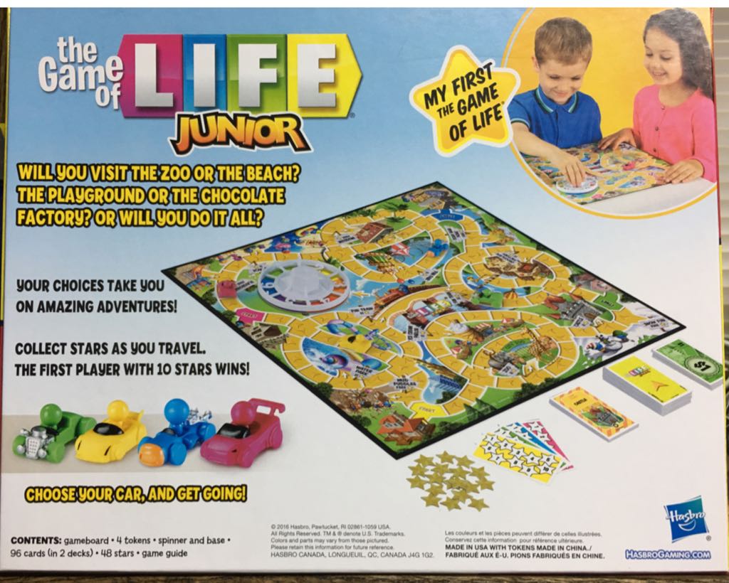 The Game Of Life Junior  (2-4) board game collectible [Barcode 630509266227] - Main Image 2