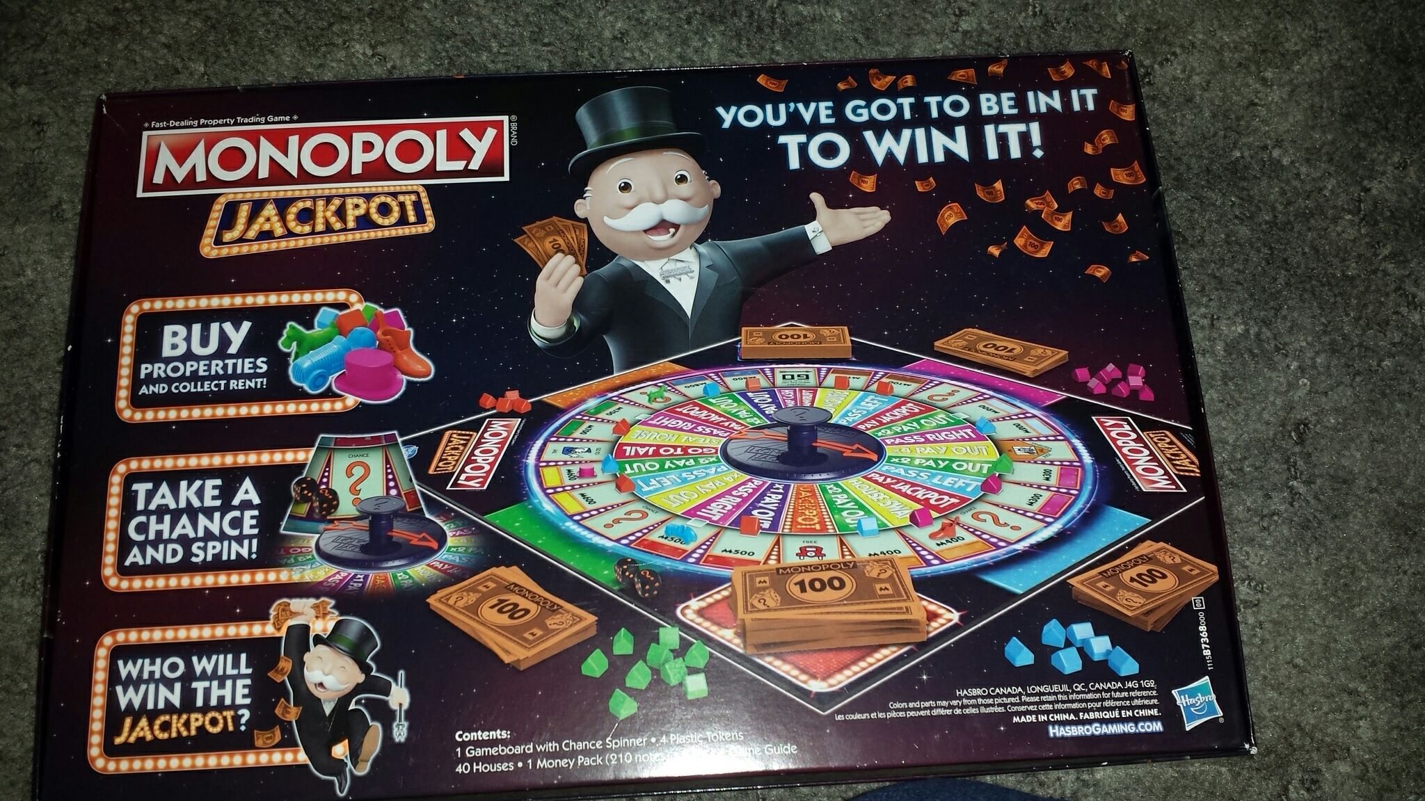 Monopoly Jackpot  (2-4) board game collectible [Barcode 630509414413] - Main Image 2