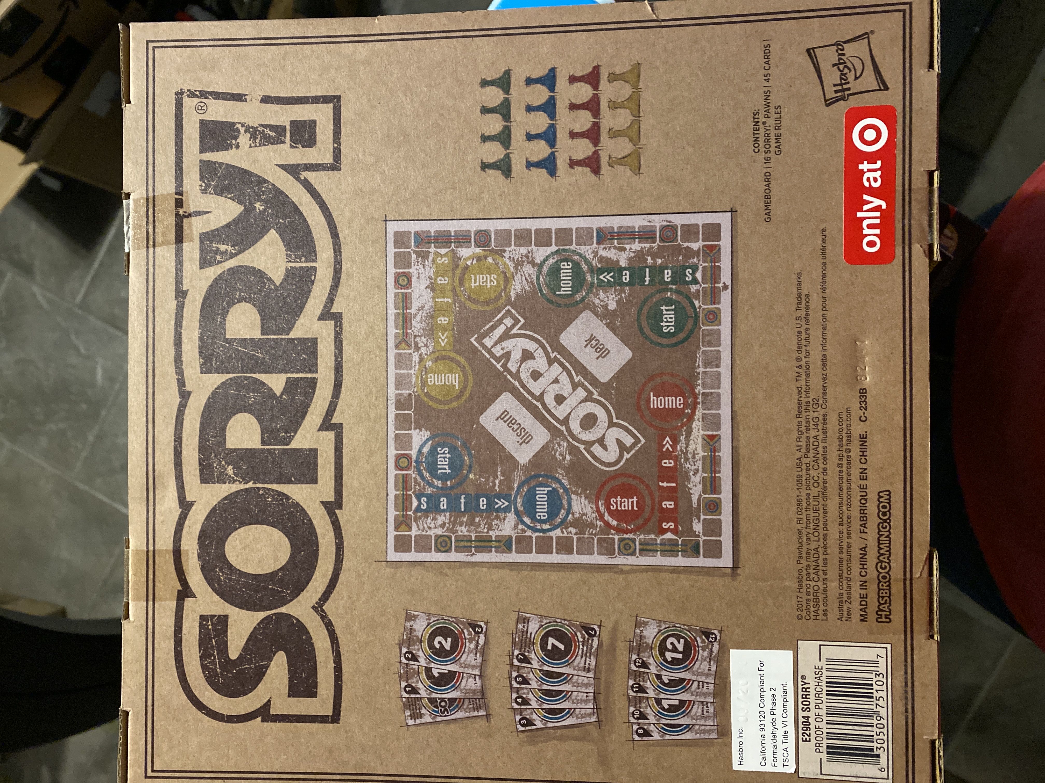 Sorry  (2-4) board game collectible [Barcode 630509556342] - Main Image 2