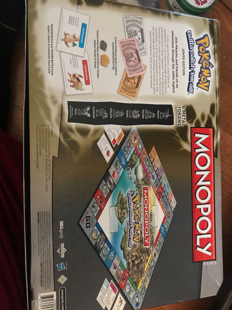 Pokémon Monopoly: Johto Edition  board game collectible [Barcode 630509579594] - Main Image 2