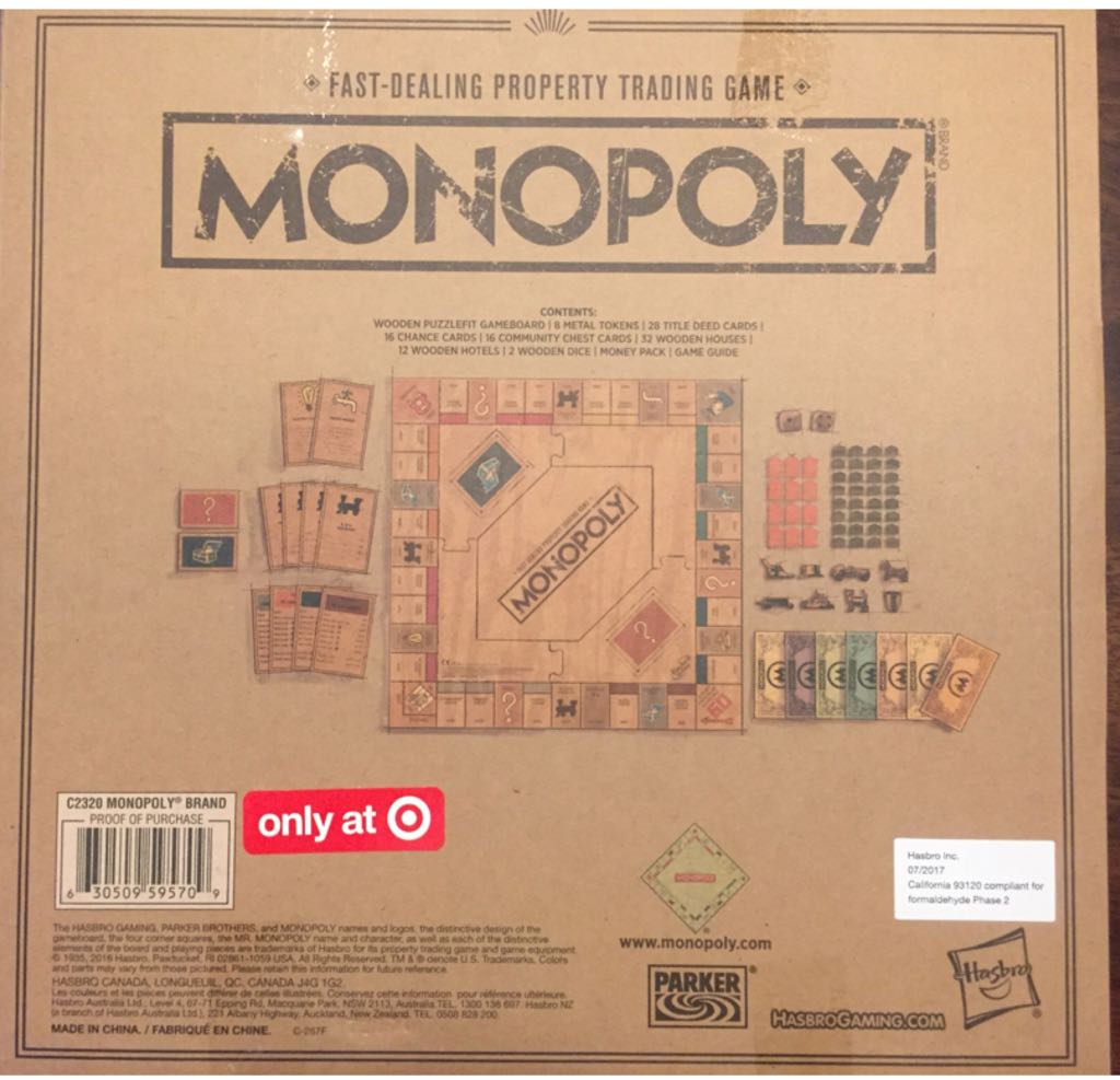 Rustic Edition: Monopoly  (2-6) board game collectible [Barcode 630509595709] - Main Image 2
