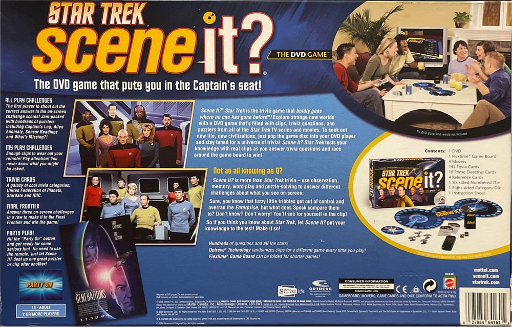 Scene It? Star Trek   (2 Or More) board game collectible [Barcode 027084641615] - Main Image 2
