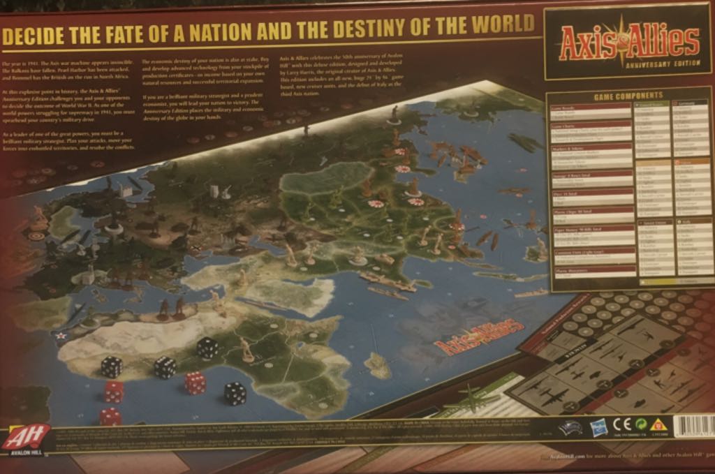 Axis & Allies: Anniversary Edition  (2-6) board game collectible [Barcode 630509612710] - Main Image 2