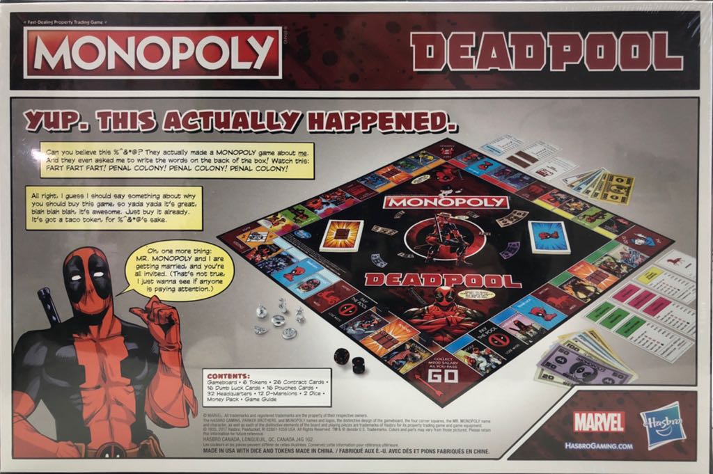 Monopoly Deadpool edition  (2-6) board game collectible [Barcode 630509625604] - Main Image 2