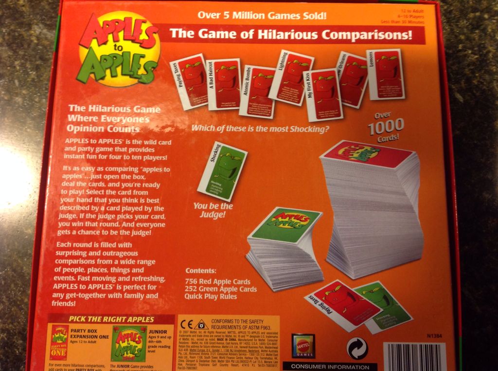 Apples To Apples  (4-10) board game collectible [Barcode 027084645194] - Main Image 2