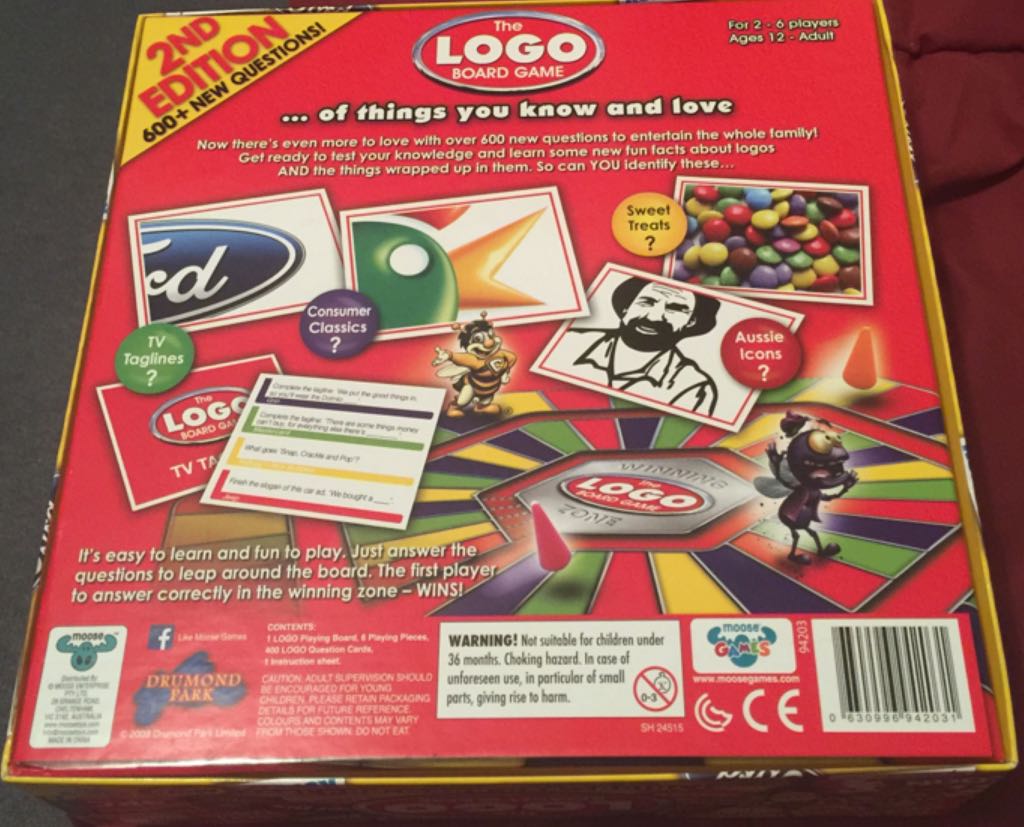 The Logo Board Game - 2nd Edition.  (2 - 6) board game collectible [Barcode 630996942031] - Main Image 2