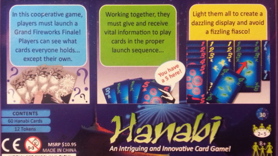 Hanabi  (2-5) board game collectible [Barcode 631020738699] - Main Image 2