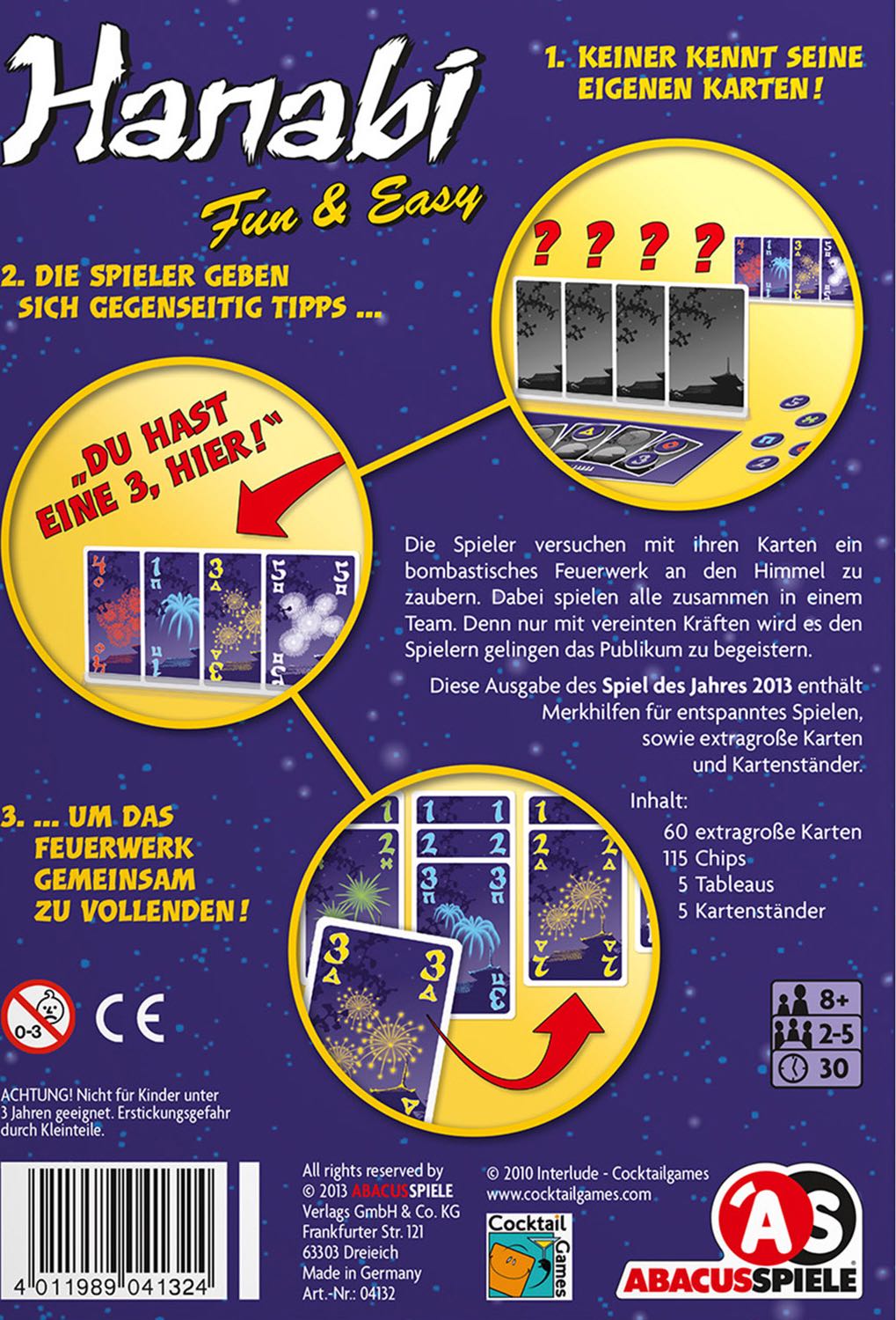 Hanabi  (2-5) board game collectible [Barcode 631080138699] - Main Image 3