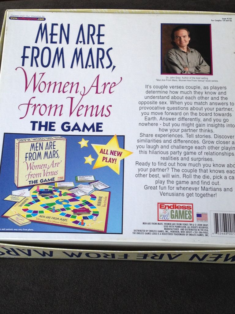 Men Are From Mars, Women Are From Venus  (2-4) board game collectible [Barcode 632468001406] - Main Image 2