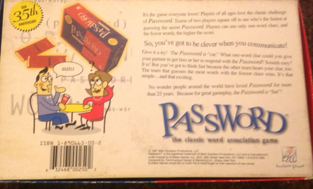Password - 3rd Edition  (3+) board game collectible [Barcode 632468002502] - Main Image 2
