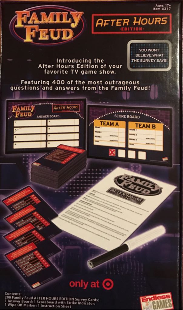 Family Feud: After Hours  (2+) board game collectible [Barcode 632468003172] - Main Image 2