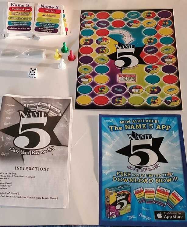 Name 5  (2+) board game collectible [Barcode 632468003806] - Main Image 3