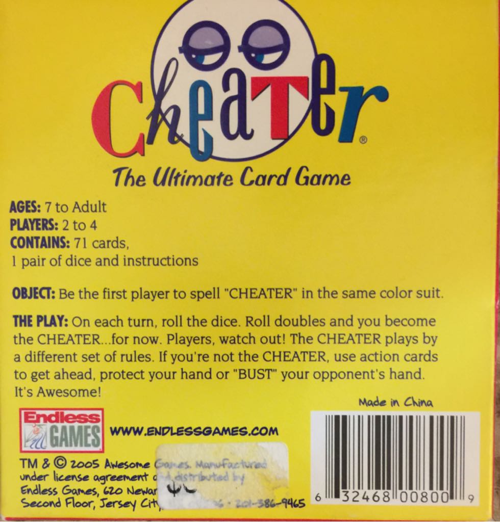 Cheeter  (2-4) board game collectible [Barcode 632468008009] - Main Image 2