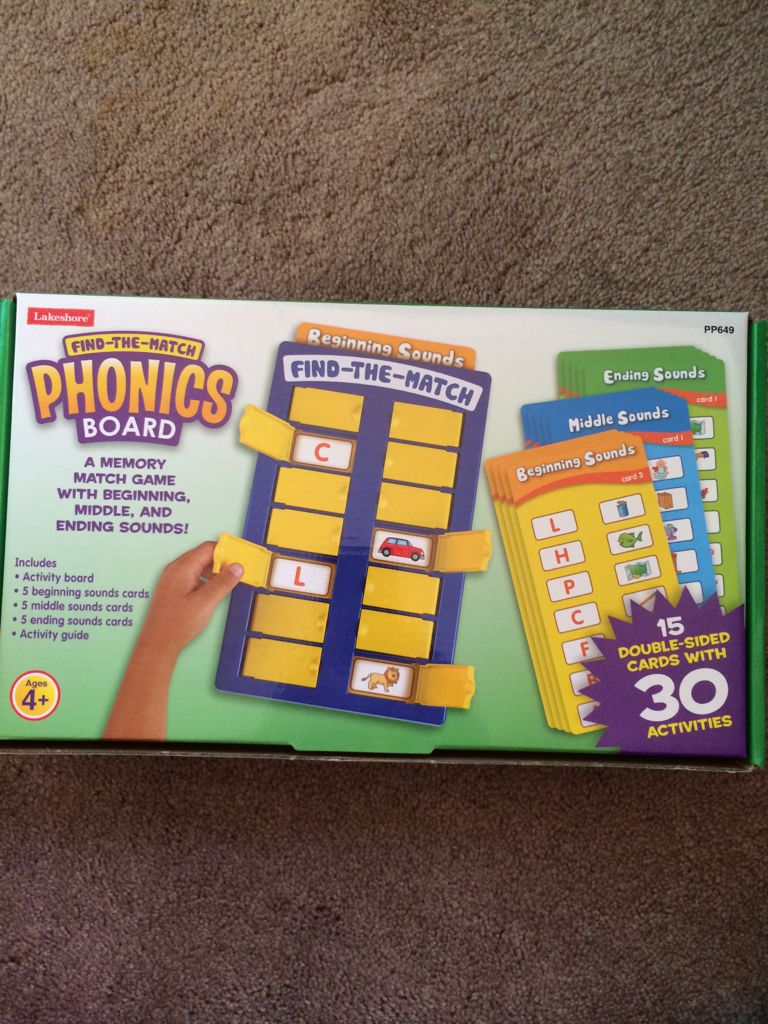 Lakeshore Find The Match B-M-E Phonics  board game collectible [Barcode 633682008202] - Main Image 1
